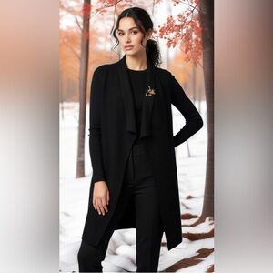 0154 H&M Black Draped Cardigan